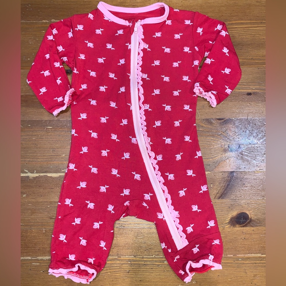 Kickee Pants Bamboo Rose Romper Newborn